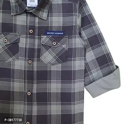 Stylish Multicoloured Cotton Checked Shirt For Boys-thumb4