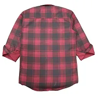 Stylish Multicoloured Cotton Checked Shirt For Boys-thumb1