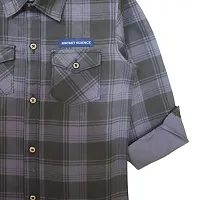 Stylish Multicoloured Cotton Checked Shirt For Boys-thumb3