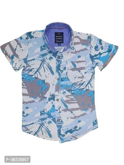 Stylish Multicoloured Rayon Digital Printed Shirts For Boys