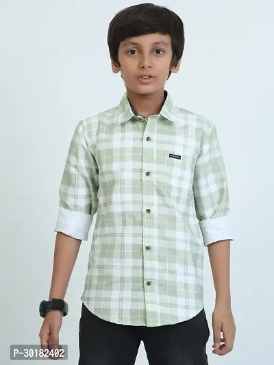 Stylish Multicoloured Cotton Checked Shirt For Boys