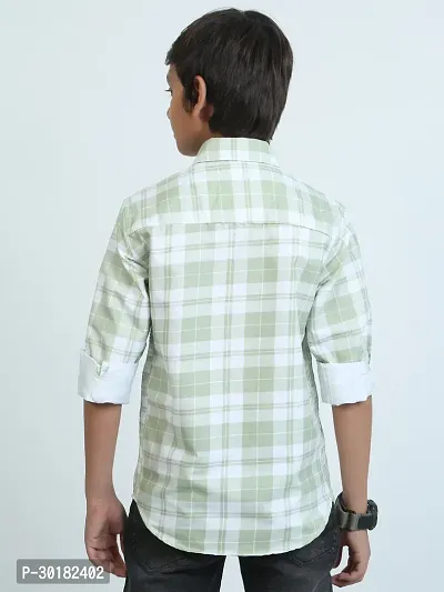 Stylish Multicoloured Cotton Checked Shirt For Boys-thumb5