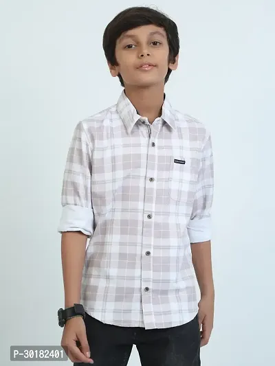 Stylish Multicoloured Cotton Checked Shirt For Boys