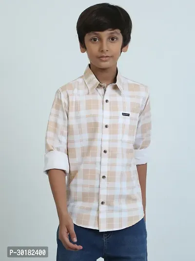 Stylish Multicoloured Cotton Checked Shirt For Boys