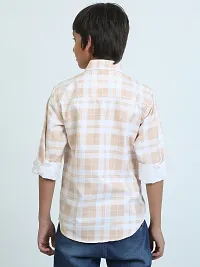 Stylish Multicoloured Cotton Checked Shirt For Boys-thumb2