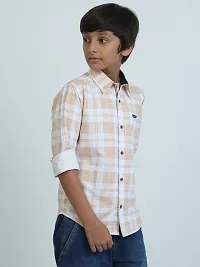 Stylish Multicoloured Cotton Checked Shirt For Boys-thumb4