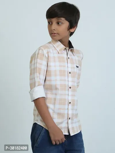 Stylish Multicoloured Cotton Checked Shirt For Boys-thumb5