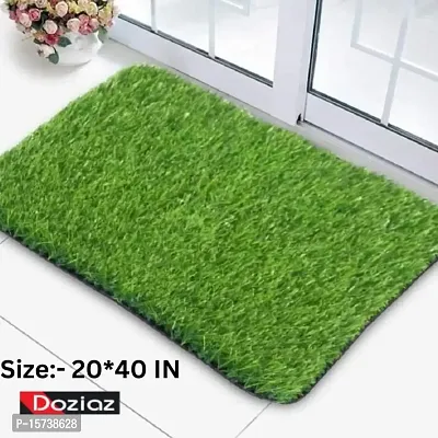 DOZIAZ Artificial Grass Doormat for Balcony  Roof Soft and Durable Plastic Turf Carpet Mat-thumb2