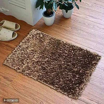 DOZIAZ Polyester Shaggy Doormat for Hall, Kitchens, Bedroom, Living Room and Cabins (2 Size 40x60cm or 16x24inches  45 * 75cm or 18 * 28inches)