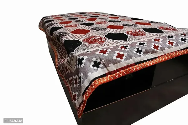 DOZIAZ Ferrari Design Velvet Table Cover/Table Cloth Heat Resistant Table Cover || Pack of 1 || 36 x 54 Inches || Rust Colour.