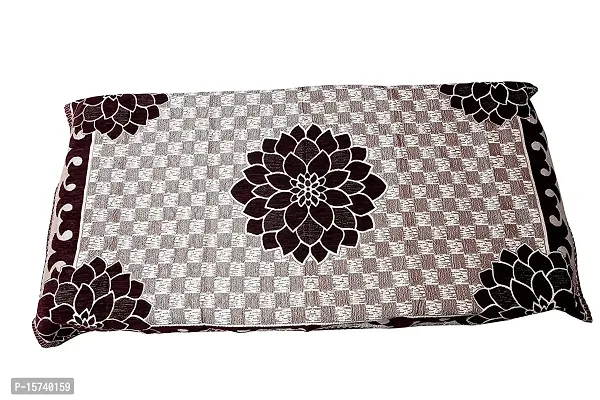 DOZIAZ Phulkari Design Velvet Table Cover/Table Cloth Heat Resistant Table Cover || Pack of 1 || 36 x 54 Inches || Purple Colour.