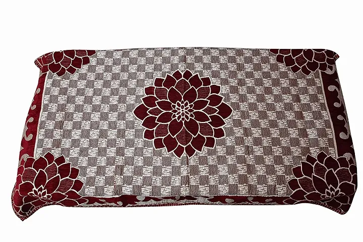 DOZIAZ Phulkari Design Velvet Table Cover/Table Cloth Heat Resistant Table Cover for Kitchen Table/Dining Table Wedding Party, Events, Dinner, Decor || Pack of 1 || 36 x 54 Inches ||