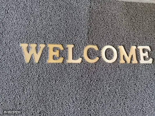 DOZIAZ Printed Welcome Door Mat|Strong PVC Material  Solid Print|Anti-Skid  Water Proof | Multicolour Option| Size Small 16 * 24 Inches  Medium 18 * 28 Inches (16 * 24 Inches, Grey)-thumb3