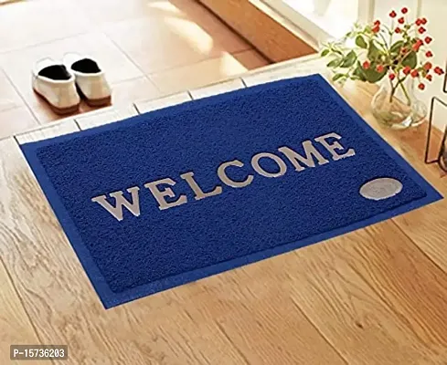 DOZIAZ Printed Welcome Doormat |Strong PVC Material  Solid Print|Anti-Skid  Water Proof | Multicolour Option| Size Small 16 * 24 Inches  Medium 18 * 28 Inches