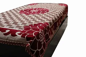 DOZIAZ Phulkari Design Velvet Table Cover/Cloth Heat Resistant Table Cover for Kitchen, Wedding Party, Events, Dinner || Pack of 1 || 36 x 54 Inches || MEHROON Colour.-thumb2