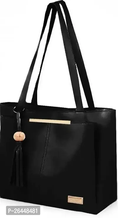 Stylish Black PU  Handbags For Women-thumb0