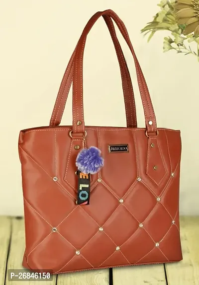 Brown inside three pocket Handbag for women / girls New design