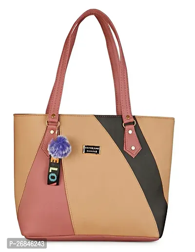 beige  inside three pocket Handbag for women / girls New design