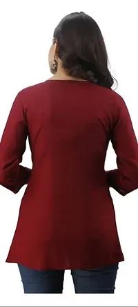 Maroon embroidered top-thumb1