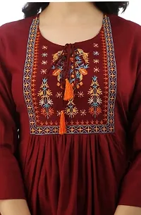 Maroon embroidered top-thumb2