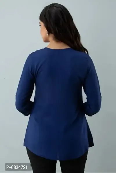 Blue embroidered top-thumb2