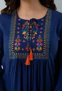 Blue embroidered top-thumb2