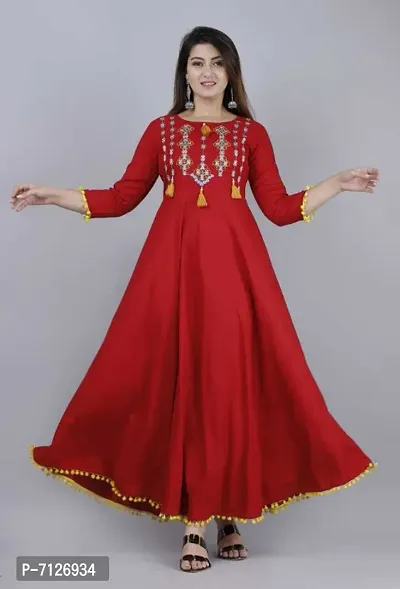 Women embroidered anarkali kurta