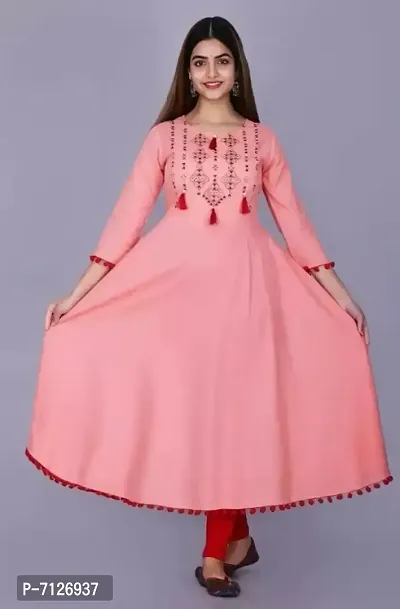 Women embroidered anarkali kurta