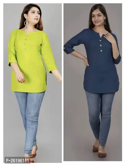 Beautiful  Rayon kurti  For Women-thumb0