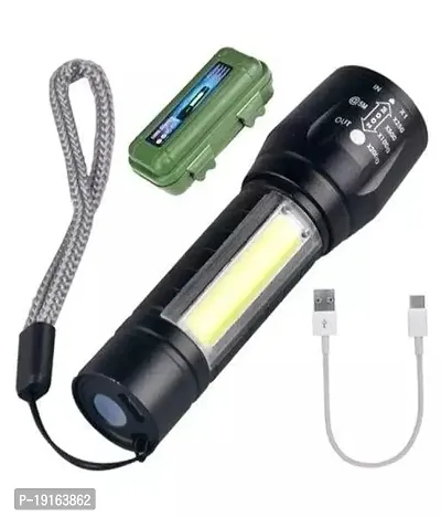 Mini Rechargeable Pocket Light Zoom Cob Usb Charging Led Water Proof Dp Torch Black 9 Cm Rechargeable Flash Lights-thumb0