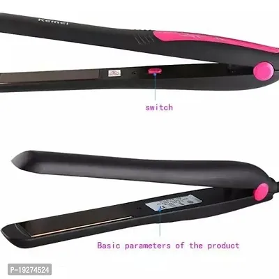 KM 328 Ceramic Plates Fast Heat up Hair Straighten Suitable for all Hair Types And 220c Heat straightener-thumb3