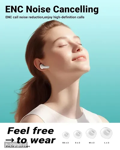 Modern Bluetooth True Wireless Earbuds 5.3 Headphones with ENC Noise Canceling Earbuds-thumb3