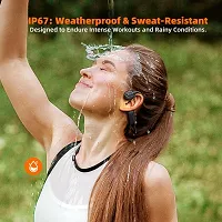 IP67 Sweatproof Sports for Running On Ear Headphones with Mic-thumb1