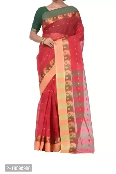Beautiful Maroon Cotton  Printed Saree with Blouse Piece For Women-thumb0