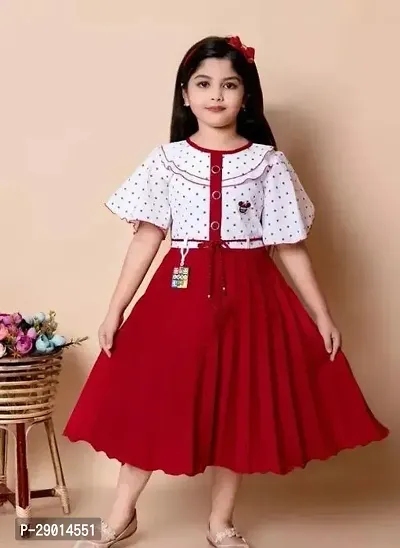 Classic Printed Frock for Kid Girl-thumb0