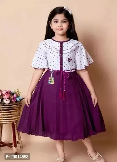 Classic Printed Frock for Kid Girl-thumb0