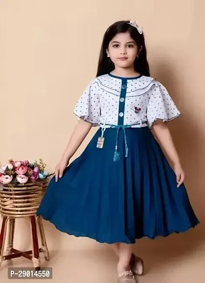 Classic Printed Frock for Kid Girl-thumb0