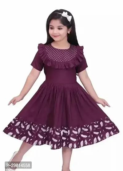 Classic Printed Frock for Kid Girl-thumb0