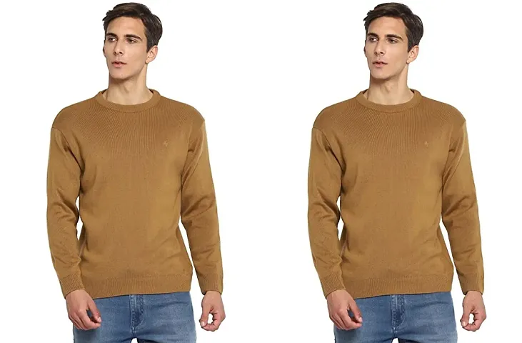 Elegant Solid Long Sleeves Sweatshirts For Men Pack Of 2