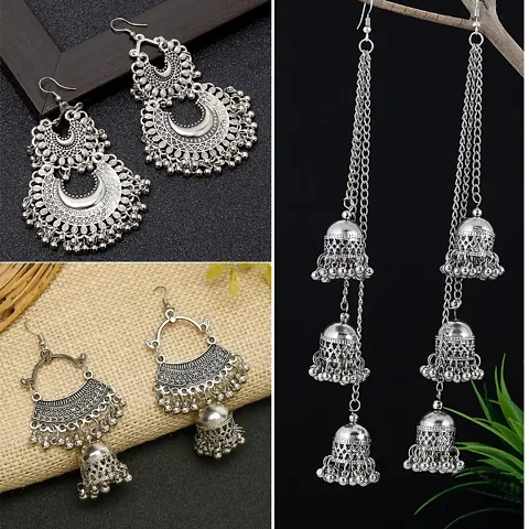 Handmade Oxidised Earring combo of 3 beautiful Earrings