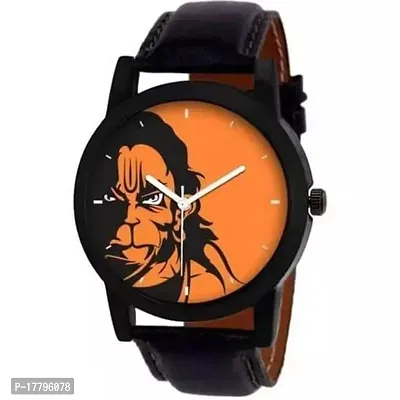 Stylish Black Leather Analog Watches For Men-thumb0