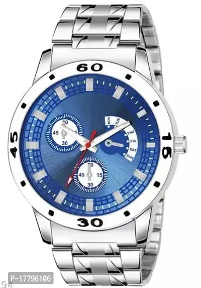 Stylish Silver Metal Analog Watches For Men