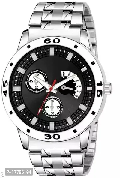 Stylish Silver Metal Analog Watches For Men