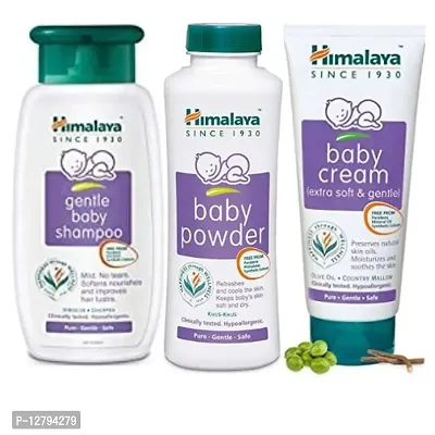HIMALAYA Baby powder, Baby Cream  Baby Shampoo (200ml X2  200g) Combo of 3 (multi)