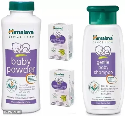 HIMALAYA Baby Shampoo 200ml, Powder 200g  2 Pc Moisturising Soap (75g) - Combo  (Multicolor)