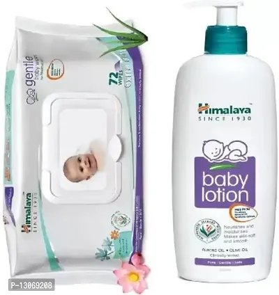 HIMALAYA Gentle Baby Wipes (72pcs)  Baby Loti Combo Pack  (Multicolor)