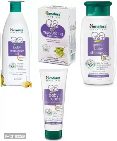 HIMALAYA Massage Oil 100ml, Shampoo 100ml, Cream 50ml  Moisturising Soap 75g (Combo)  (multi)-thumb0