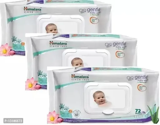 HIMALAYA Gentle Baby Wipes (72 Wipes) Pack of 3  (3 Wipes)