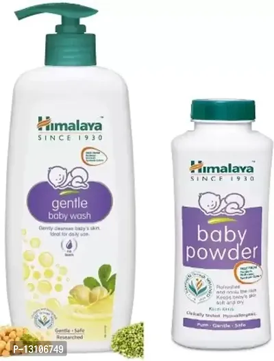 HIMALAYA Gentle Baby Wash (400 ml)  Baby Powder (200 g) Combo Pack  (multicolor)