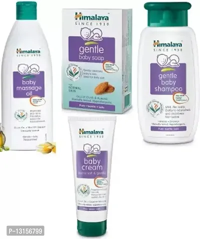 HIMALAYA Massage Oil 100ml, Shampoo 100ml, Cream 50ml  Gentle Soap 75g (Combo)  (multi)